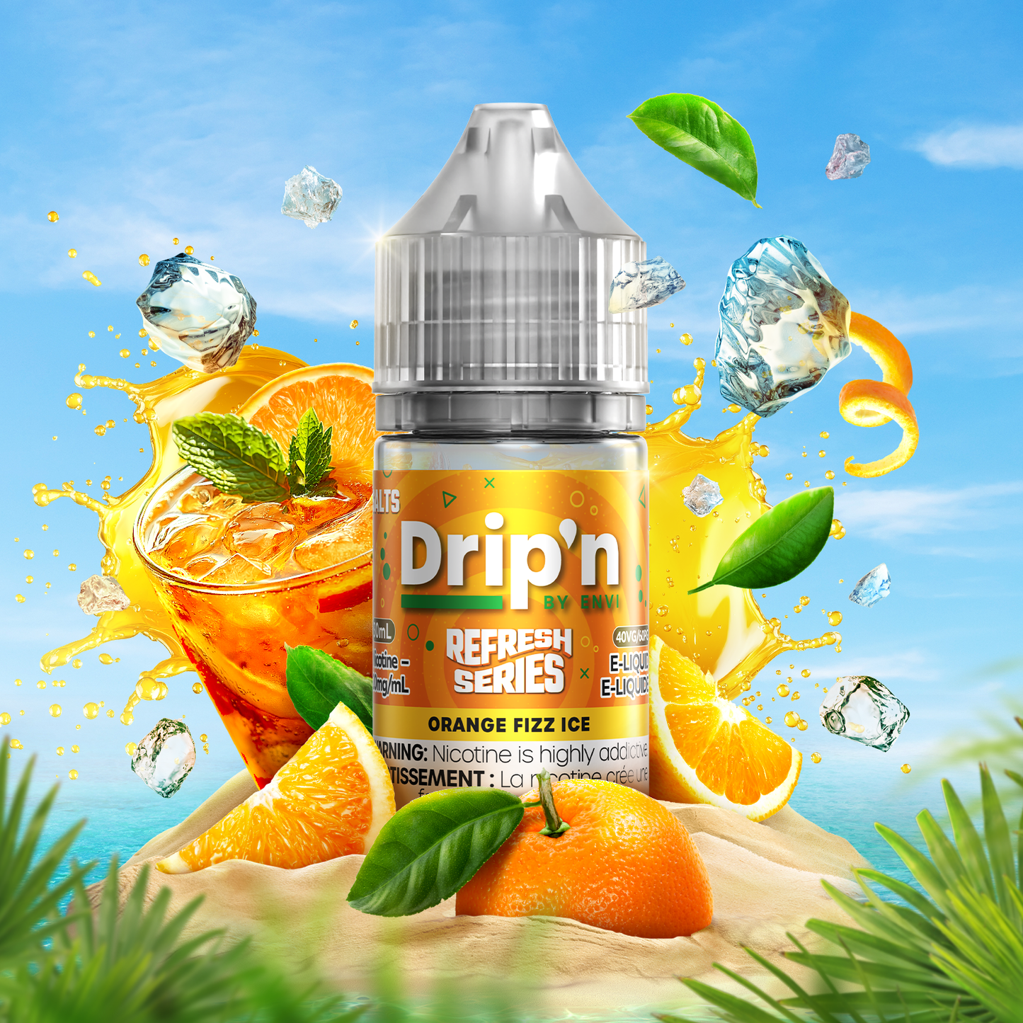 Drip’n Refresh Salts Orange Fizz Ice ONT