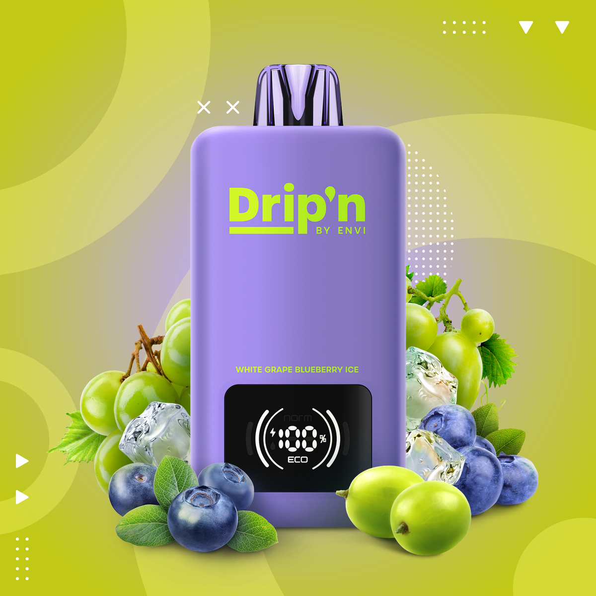 Drip’n By Envi Disposable 70K White Grape Blueberry Ice ONT