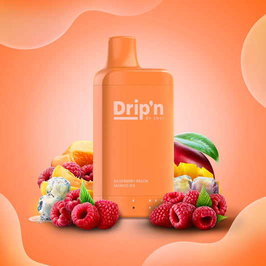Drip’n By Envi Disposable 16K Raspberry Peach Mango Ice ONT