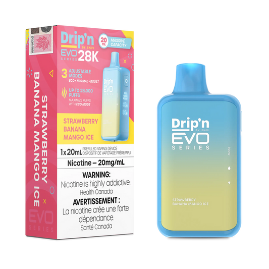 Drip’n By Envi Disposable EVO28K Strawberry Banana Mango Ice ONT