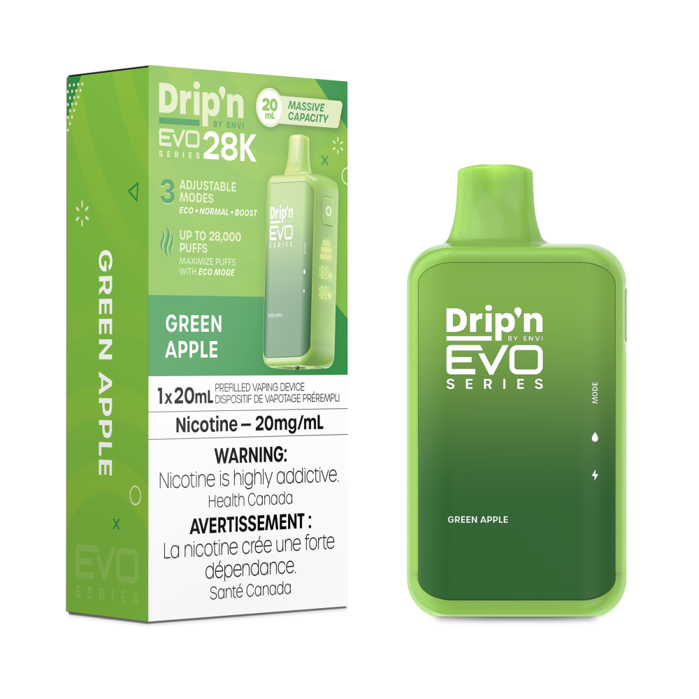 Drip’n By Envi Disposable EVO28K Green Apple Fed Tax