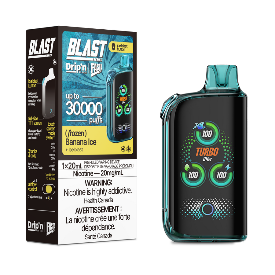 Drip’n Blast Disposable 30K Banana Ice ONT