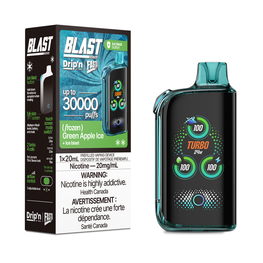 Drip’n Blast Disposable 30K Green Apple Ice ONT