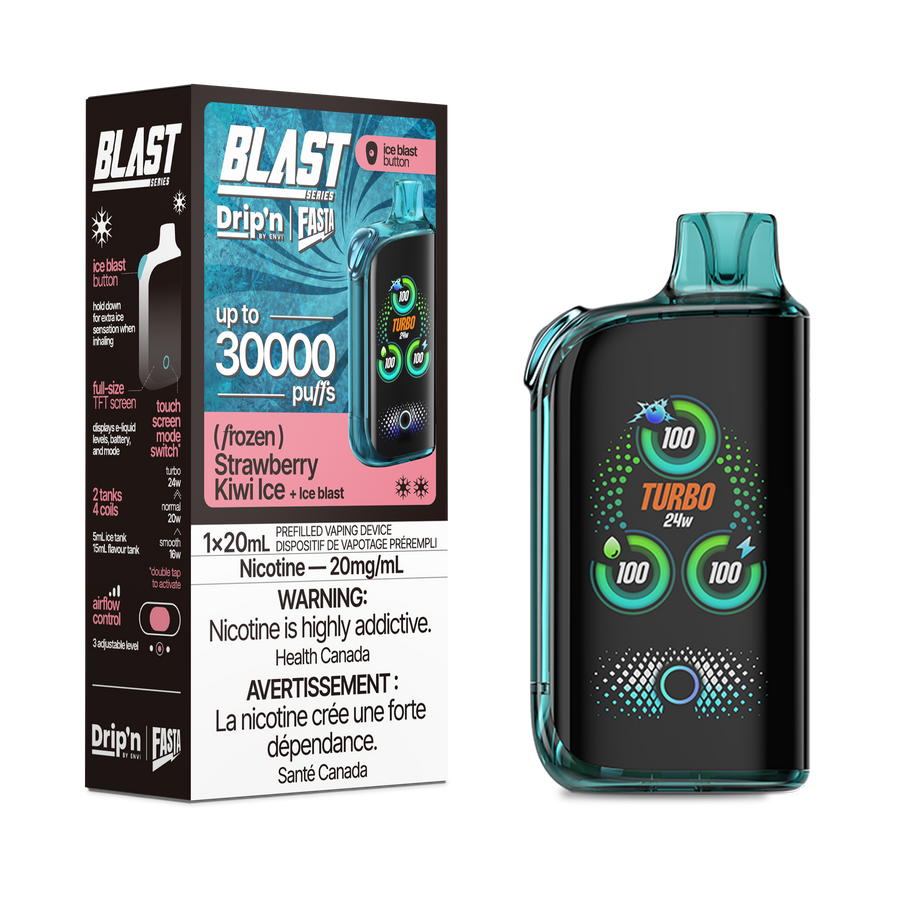 Drip’n Blast Disposable 30K Strawberry Kiwi Ice ONT