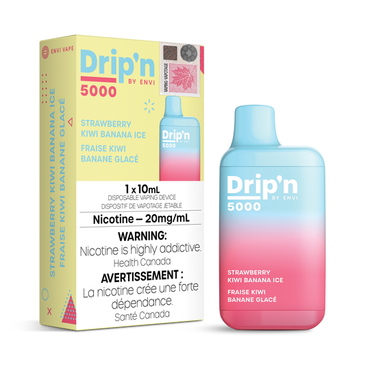 Drip’n by Envi 5000 Disposable Strawberry Kiwi Banana Ice