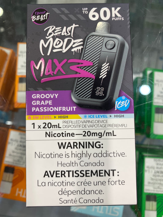Flavour Beast Disposable Mode Max 3 60K Groovy Grape Passionfruit