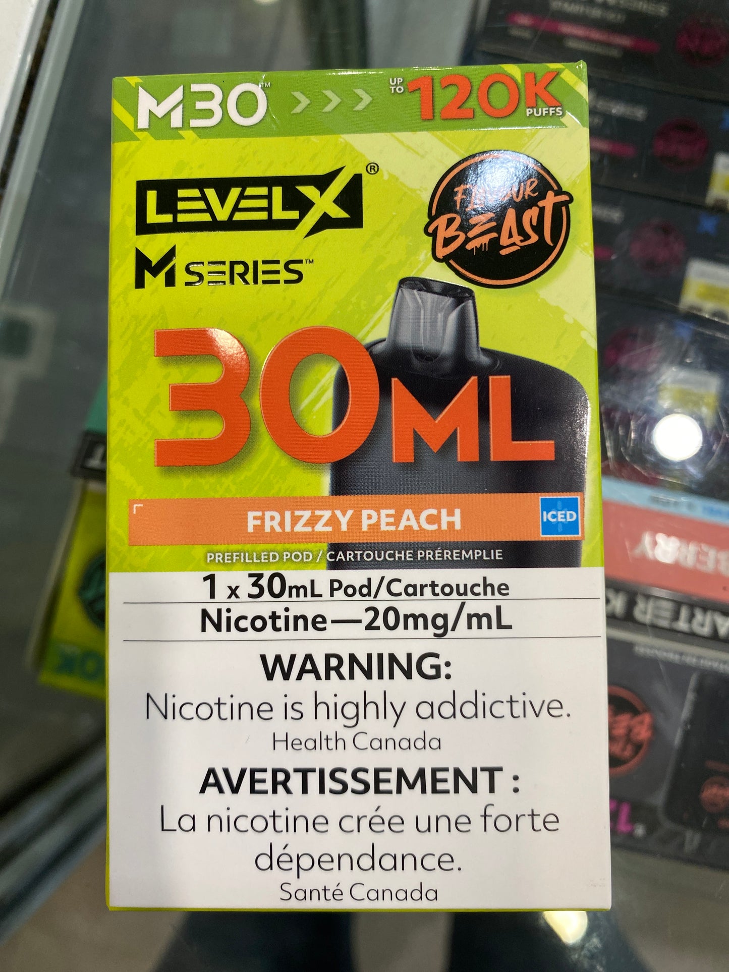 Level X Flavour Beast M Series Pod 30ml Frizzy Peach Iced