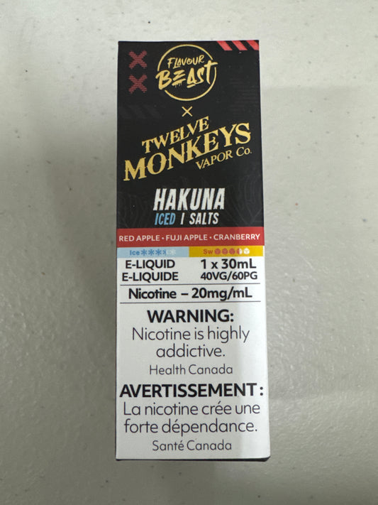 Flavour Beast x Twelve Monkeys Salts Hakuna Iced ONT