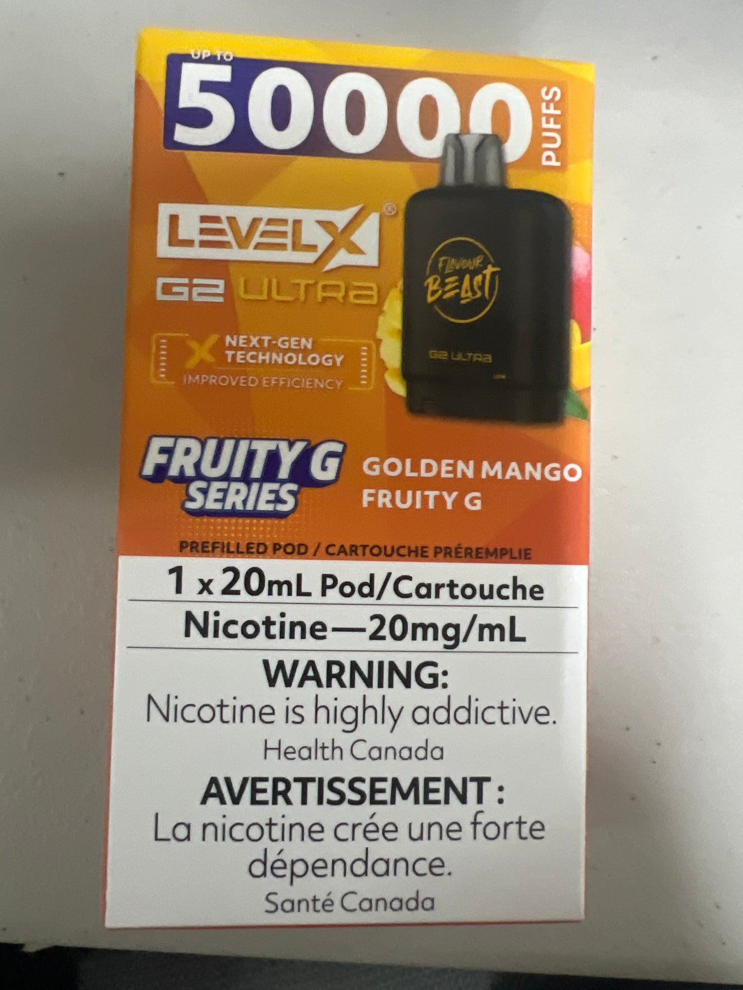 Flavour Beast G2 Ultra Level X PODS Fruity G Golden Mango