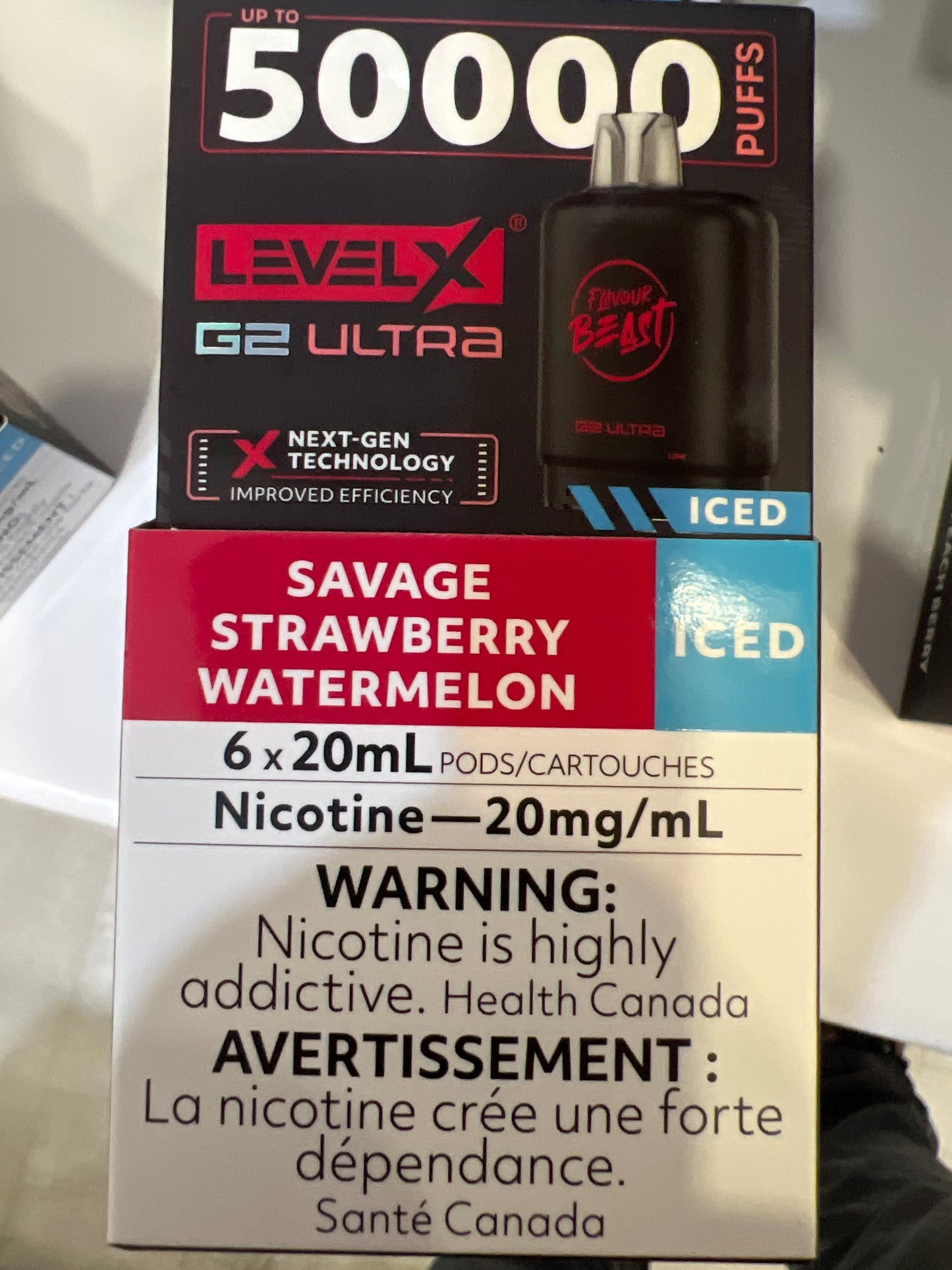 Flavour Beast G2 Ultra Level X PODS Savage Strawberry Watermelon Iced ONT