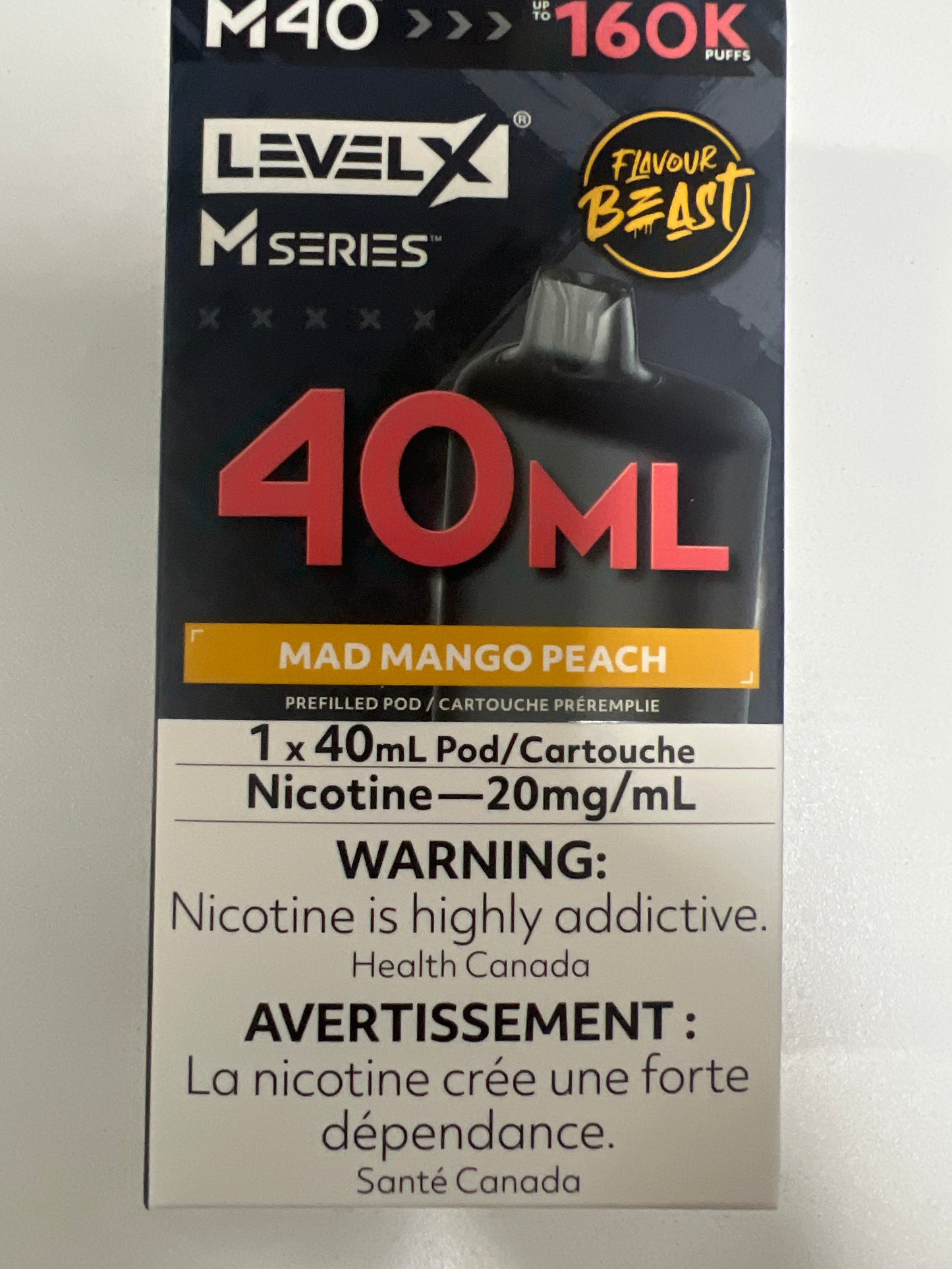 Level X Flavour Beast M Series Pod 40ml Mad Mango Peach