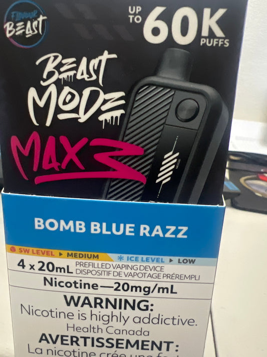 Flavour Beast Disposable Mode Max 3 60K Bomb Blue Razz ONT