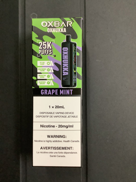 OXHUKKA 25K Disposable Grape Mint ONT