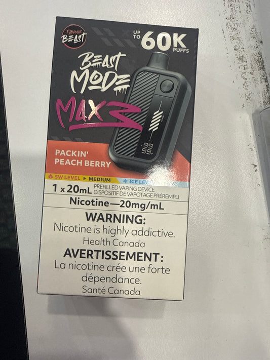 Flavour Beast Disposable Mode Max 3 60K Packin’ Peach Berry