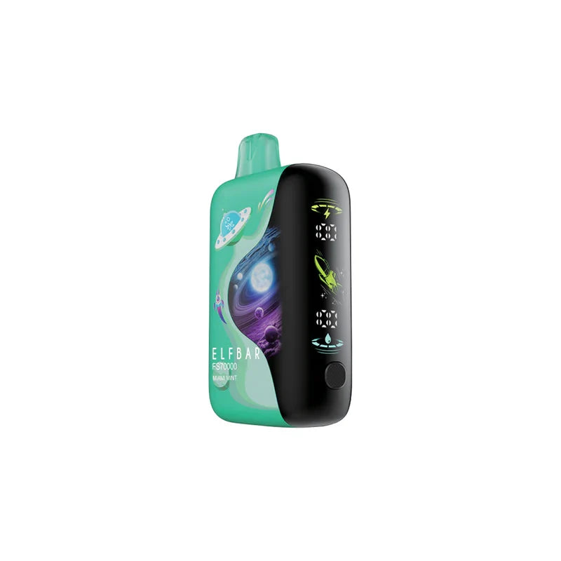 ELF BAR FS70000 Miami Mint ONT disposable vape with 70,000 puffs and premium flavor.

