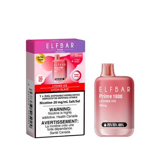 ELF BAR Disposable Prime 1800 Lychee Ice ONT