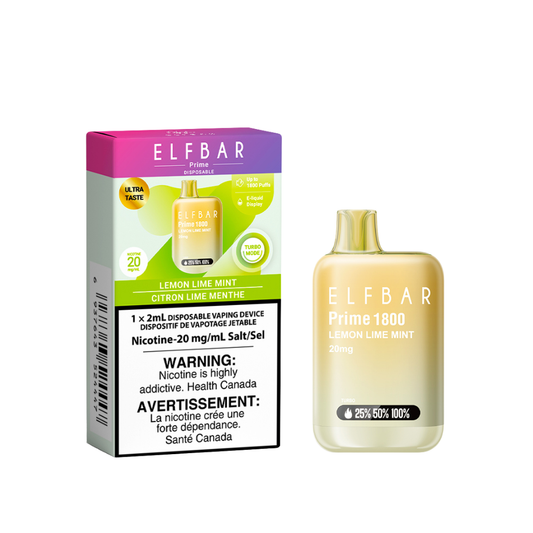 ELF BAR Disposable Prime 1800 Lemon Lime Mint ONT