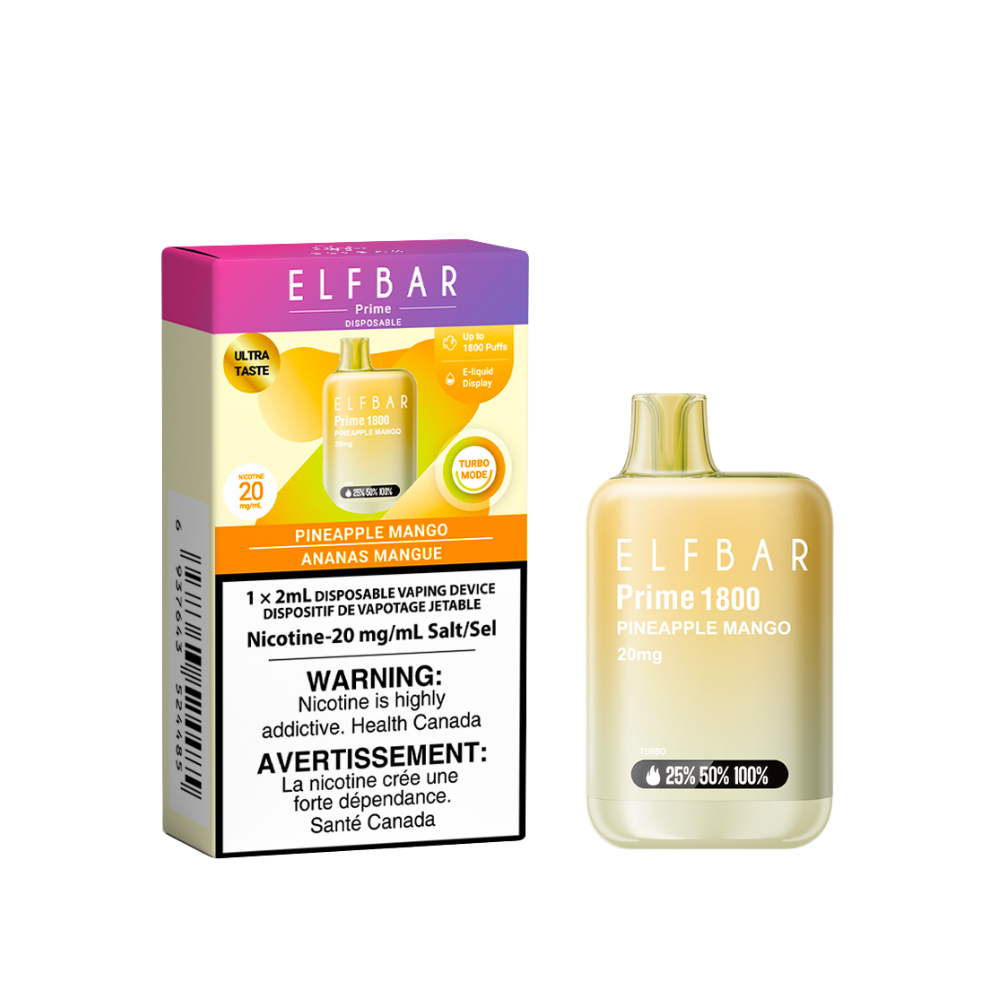 ELF BAR Disposable Prime 1800 Pineapple Mango ONT