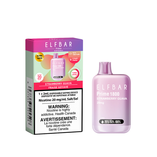 ELF BAR Disposable Prime 1800 Strawberry Guava ONT