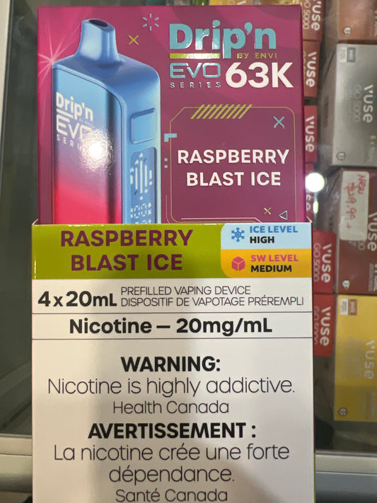 Drip’n By Envi Disposable EVO63K Raspberry  Blast Ice ONT