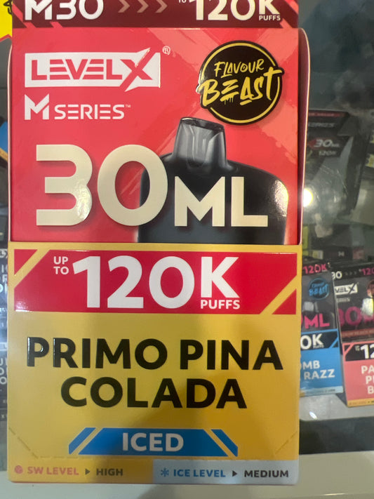 Level X Flavour Beast M Series Pod 30ml Gushin Blue Razz