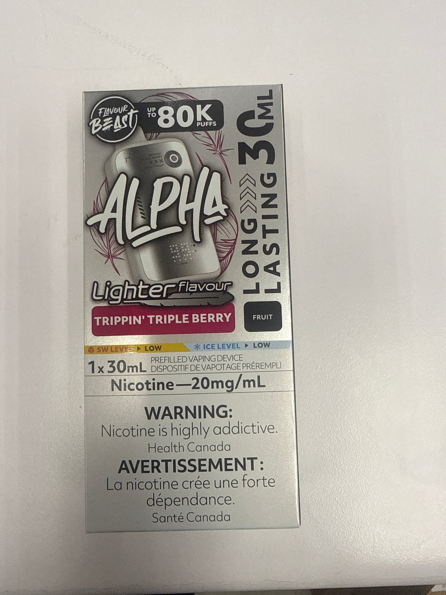 Flavour Beast Disposable Alpha 80K lighter flavour Trippin’ Triple Berry