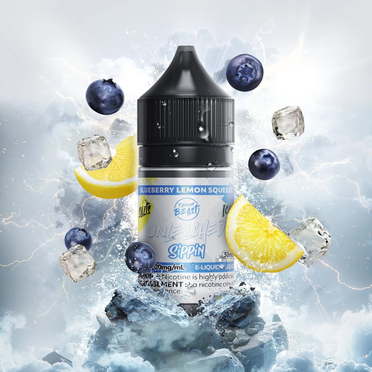 Flavour Beast Salts Unleashed Blueberry Lemon Squeeze Iced ONT