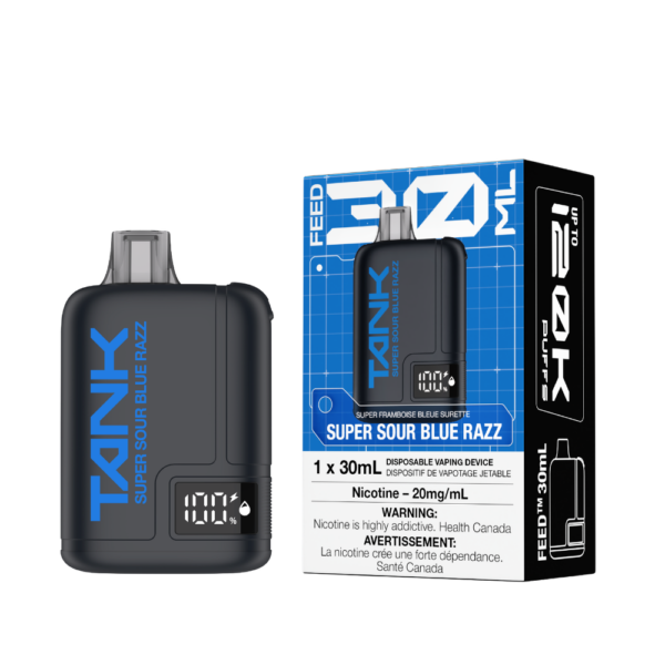 Feed Tank 120K Disposable Super Sour Blue Razz