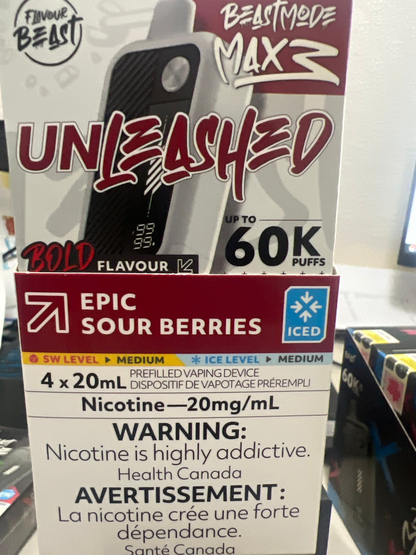 Flavour Beast Disposable Mode Max 3 60K Unleashed Epic Sour Berries ONT