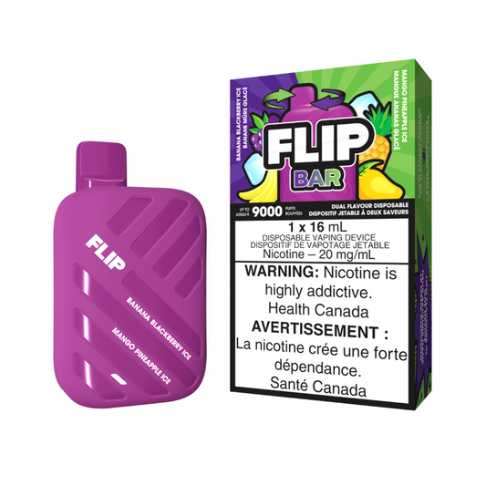 Flip Bar Dual Flavour Disposable Banana Blackberry Ice/Mango Pineapple Ice