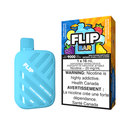 Flip Bar Dual Flavour Disposable Berry Lemon Ice/Mango Raspberry Ice