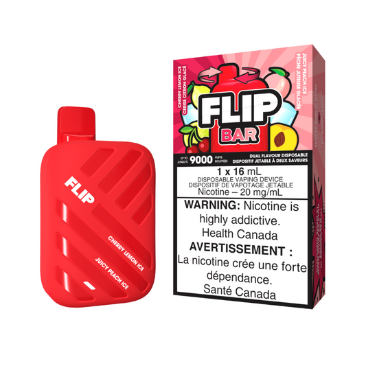 Flip Bar Dual Flavour Disposable Cherry Lemon Ice/Juicy Peach Ice