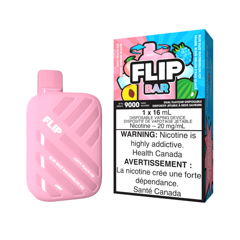 Flip Bar Dual Flavour Disposable Juicy Peach Ice/Blue Razz Watermelon Ice