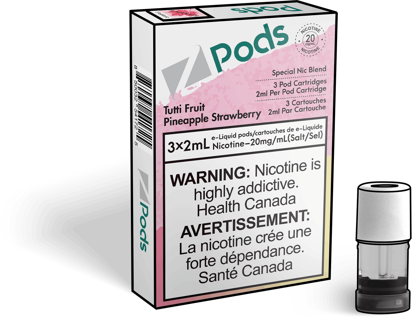 Z Lab Zpods Tutti Frutti Pineapple Strawberry (3x2ml)