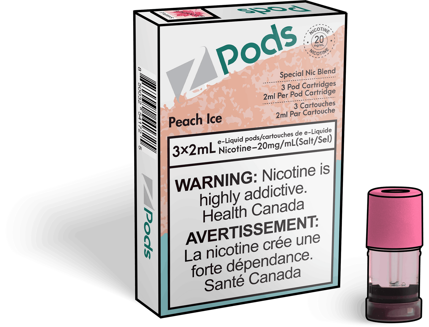 Z Lab Zpods Peach Ice (3x2ml) ONT