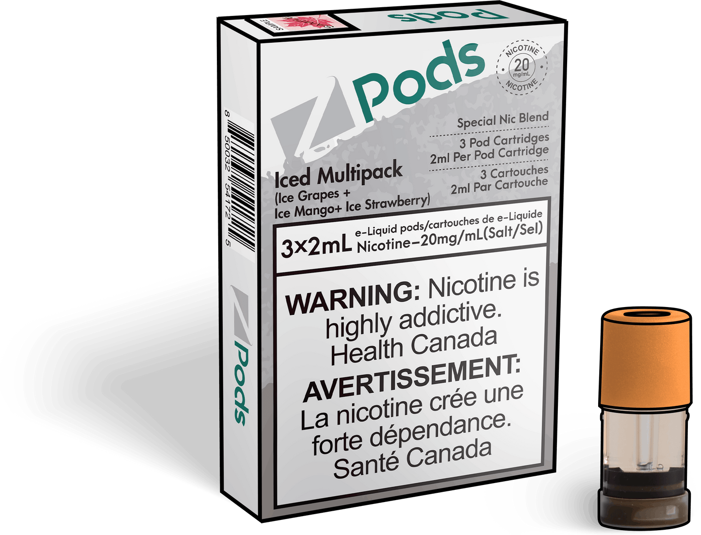 Z Lab Zpods Ice Multipack Grape/Mango/Strawberry Ice (3x2ml)