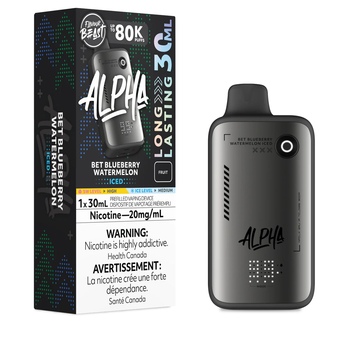 Flavour Beast Disposable Alpha 80K Bet Blueberry Watermelon Iced