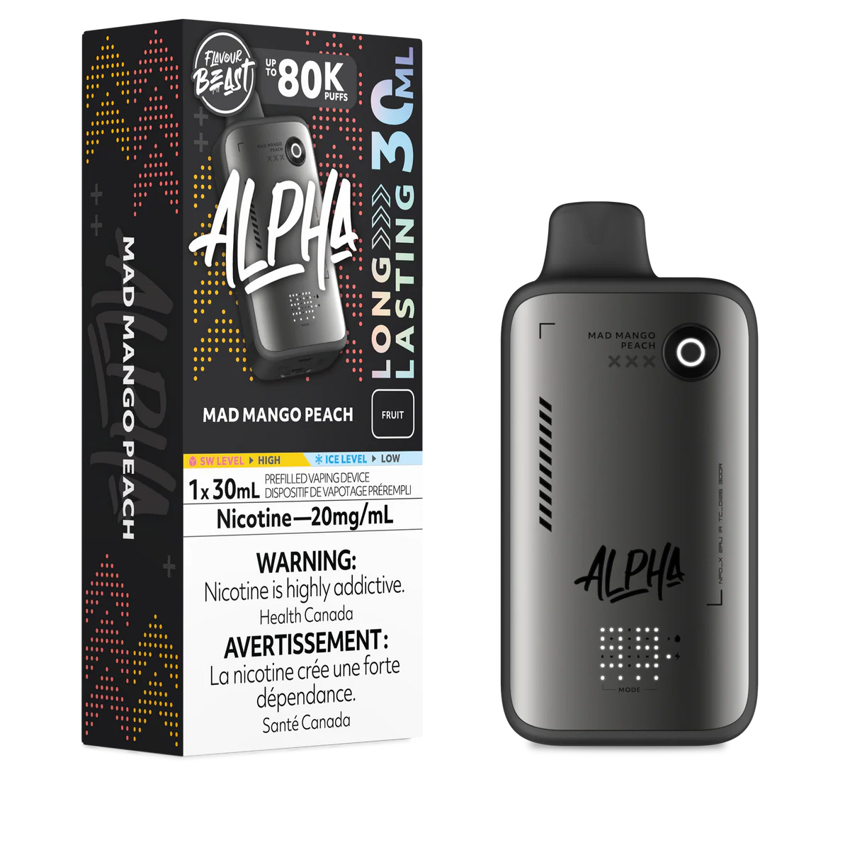 Flavour Beast Disposable Alpha 80K Mad Mango Peach
