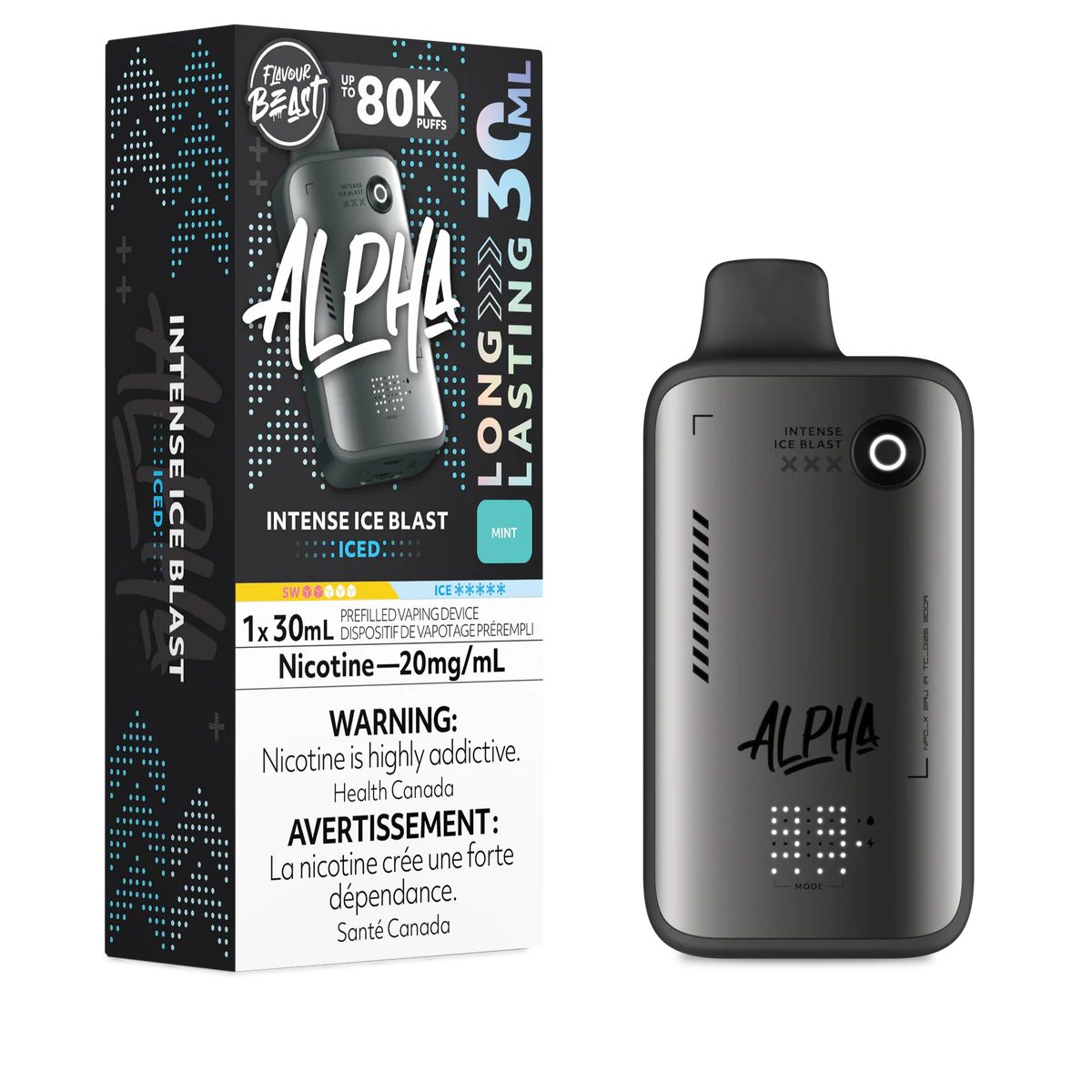 Flavour Beast Disposable Alpha 80K Intense Ice Blast Iced