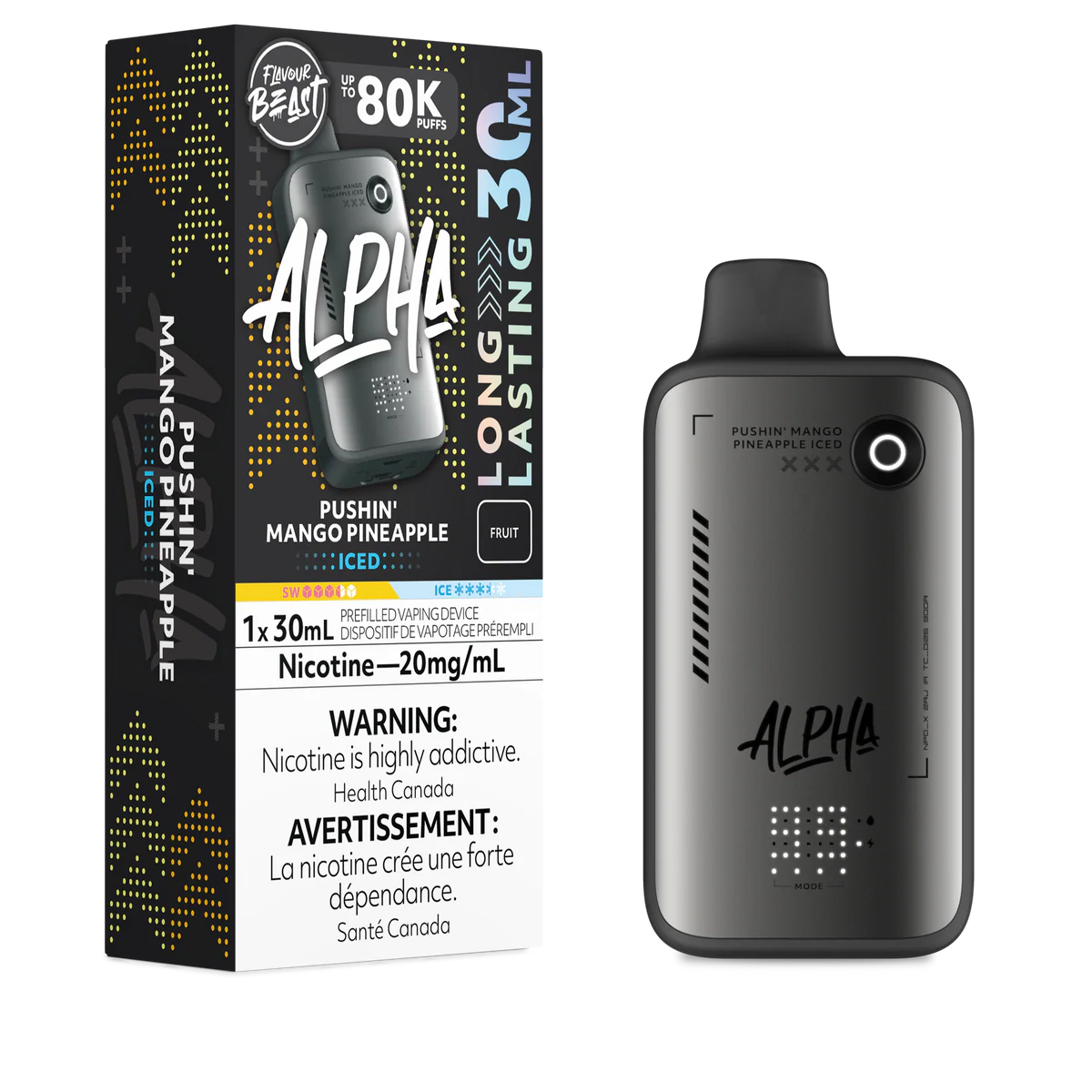 Flavour Beast Disposable Alpha 80K Pushkin’ Mango Pineapple Iced