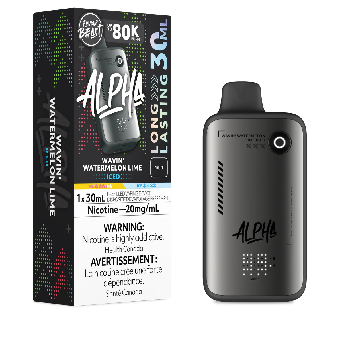 Flavour Beast Disposable Alpha 80K Wavin’ Watermelon Lime Iced