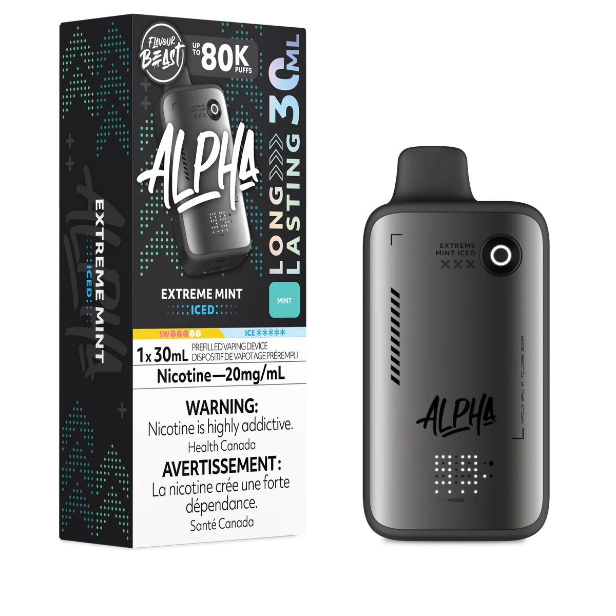 Flavour Beast Disposable Alpha 80K Extreme Mint Iced