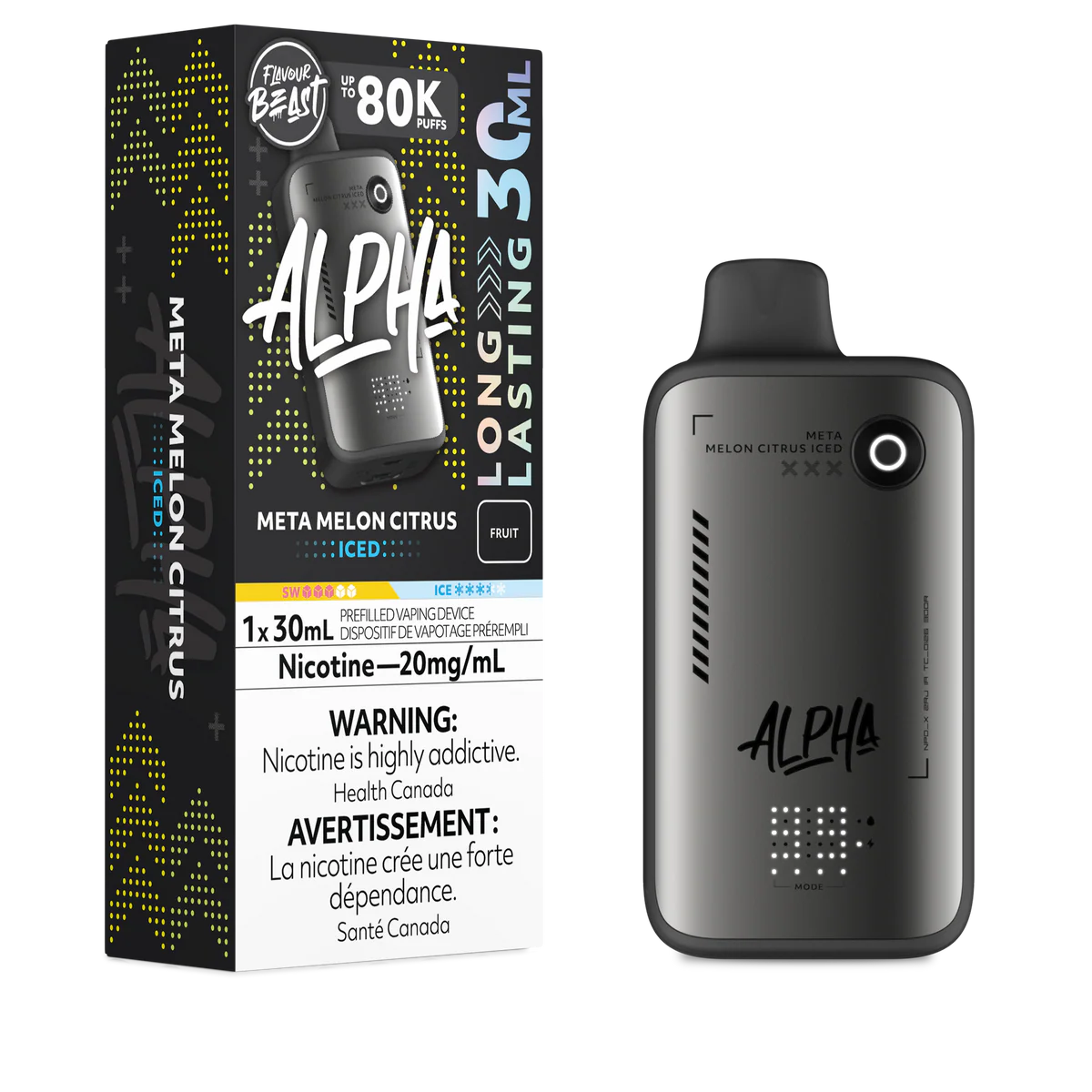 Flavour Beast Disposable Alpha 80K Meta Melon Citrus Iced