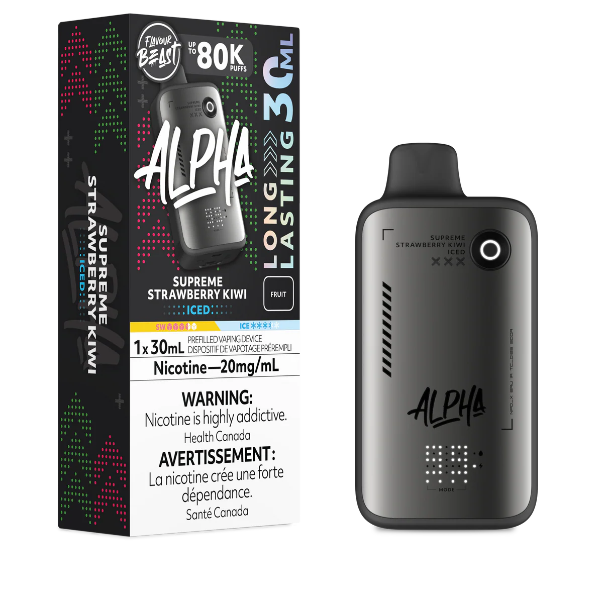 Flavour Beast Disposable Alpha 80K Supreme Strawberry Kiwi Iced