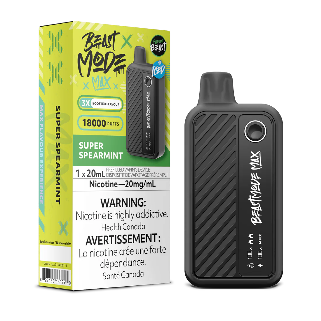 Flavour Beast Disposable Mode Max 18000 Super Spearmint Iced ONT