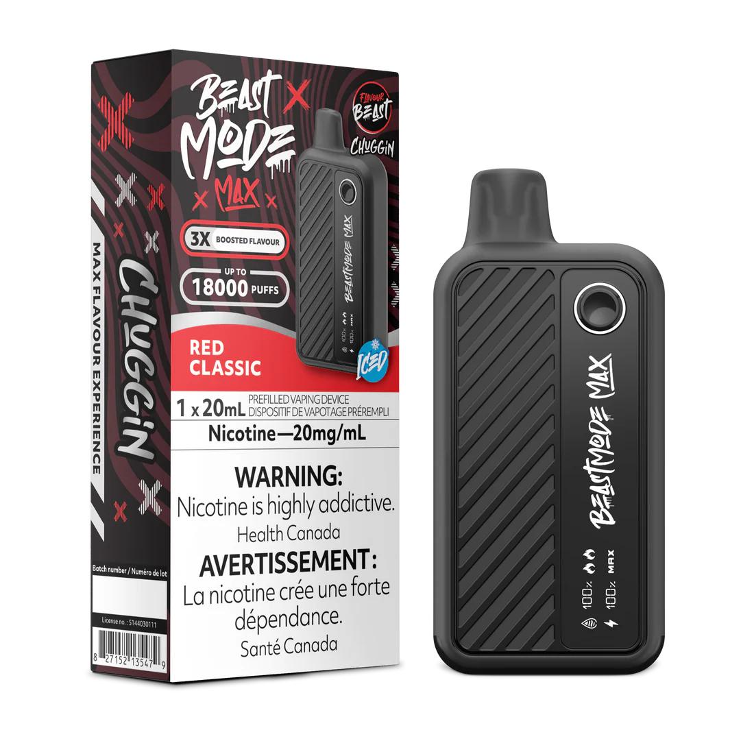 Flavour Beast Disposable Mode Max 18000 Red Classic ONT