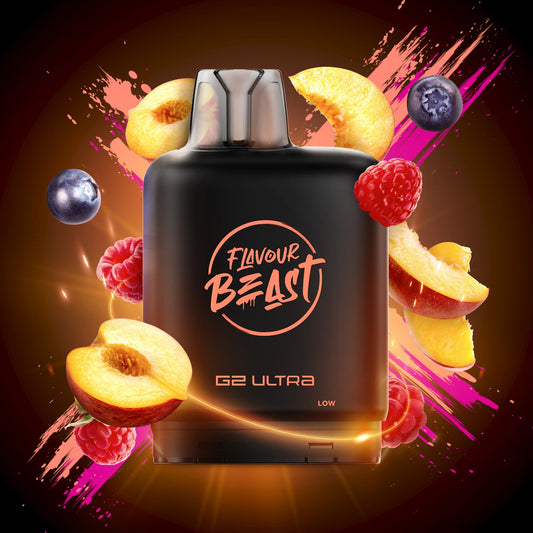 Flavour Beast G2 Ultra Level X PODS Packin' Peach Berry ONT
