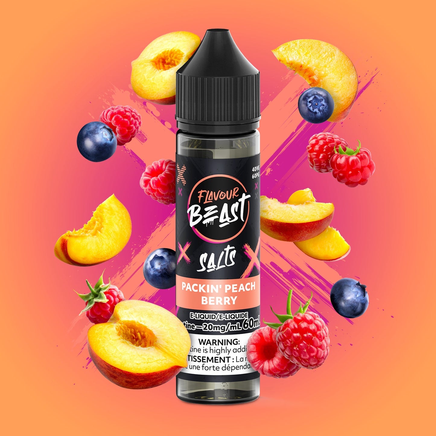 Flavour Beast Salts Packin' Peach Berry ONT