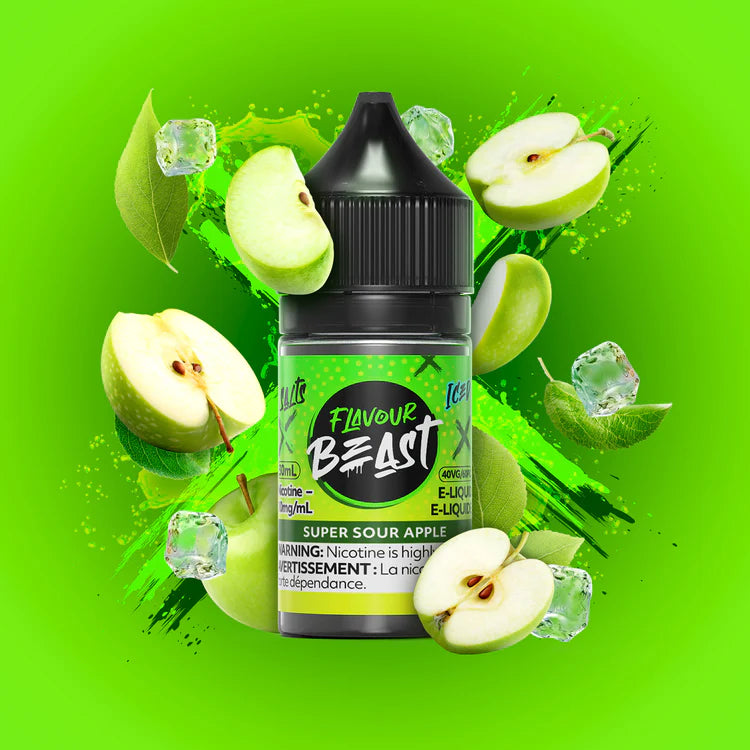 Flavour Beast Salts Super Sour Apple Iced ONT