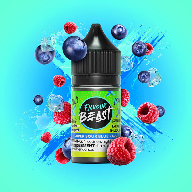 Flavour Beast Salts Super Sour Blue Razz Iced ONT